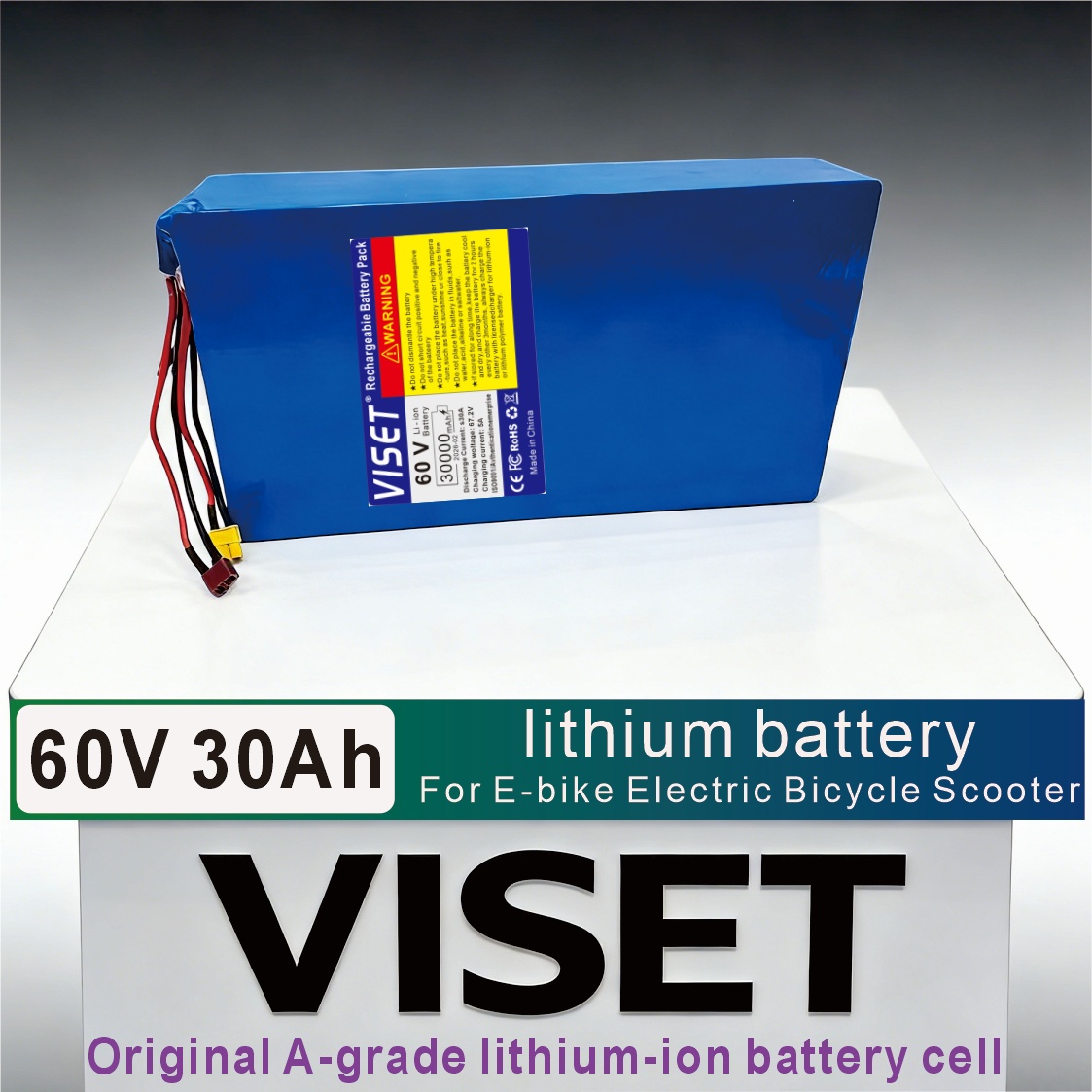 60V 30Ah Electric Scooter Battery - VISET 60V 30AH Akumulator rowerowy/motocyklowy 18650,
