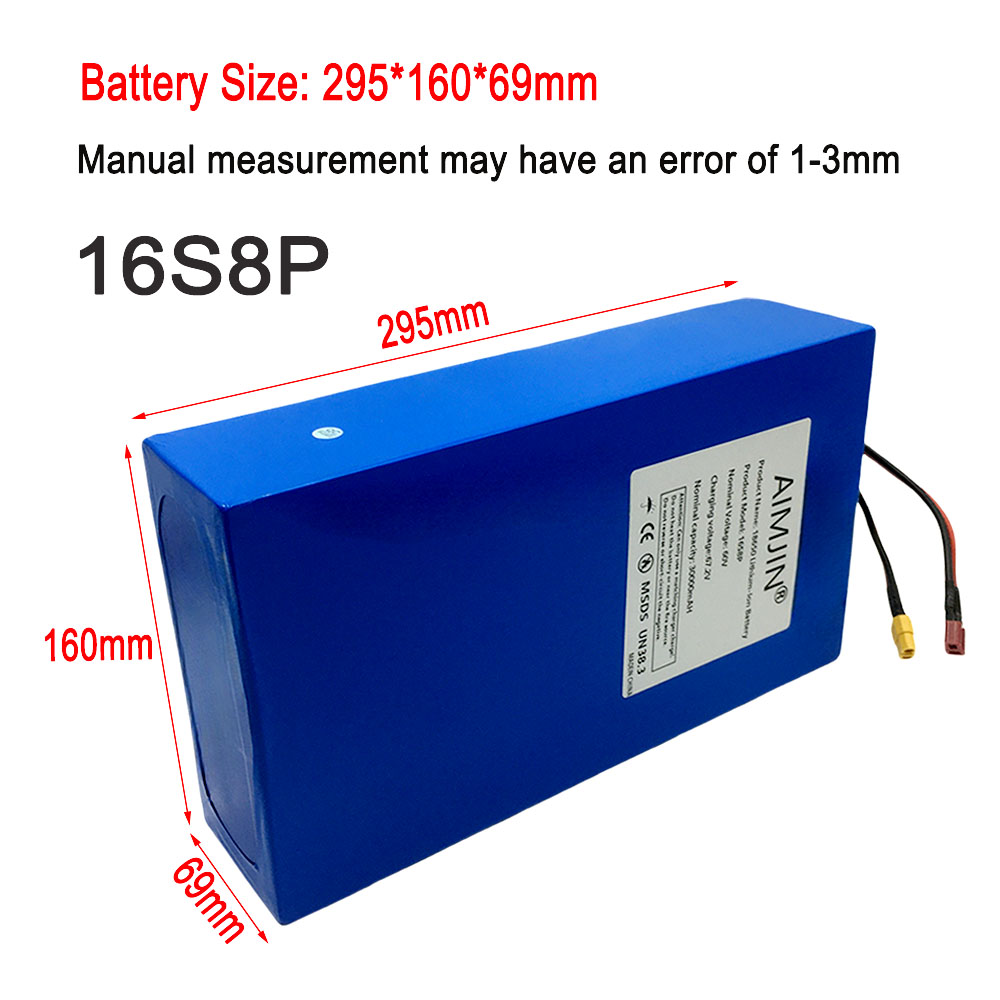 16S8p 1000-3000W Nowa bateria  – 60V 30Ah Electric Scooter Battery recenzja i cena